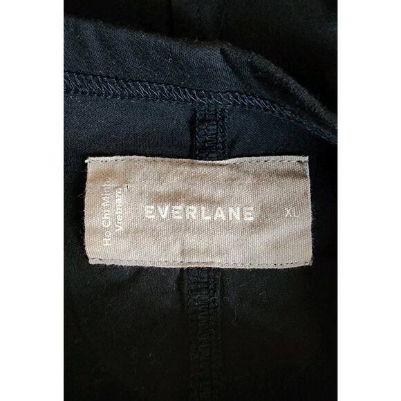 Everlane The Luxe Cotton Side-Slit Tee Dress Cap Sleeve Midi Black Size XL - Picture 6 of 6